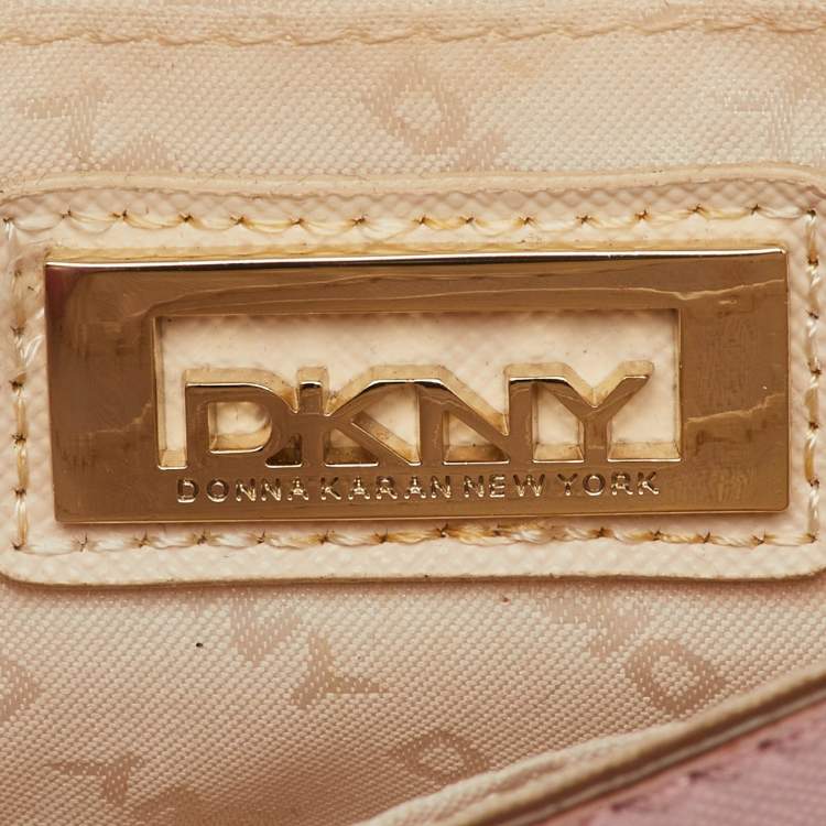 Pre Owned DKNY Light Pink Saffiano Leather Bryant Mini Crossbody Bag