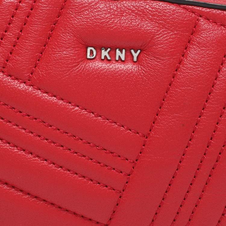Pre Owned DKNY Red Leather Belt Bag