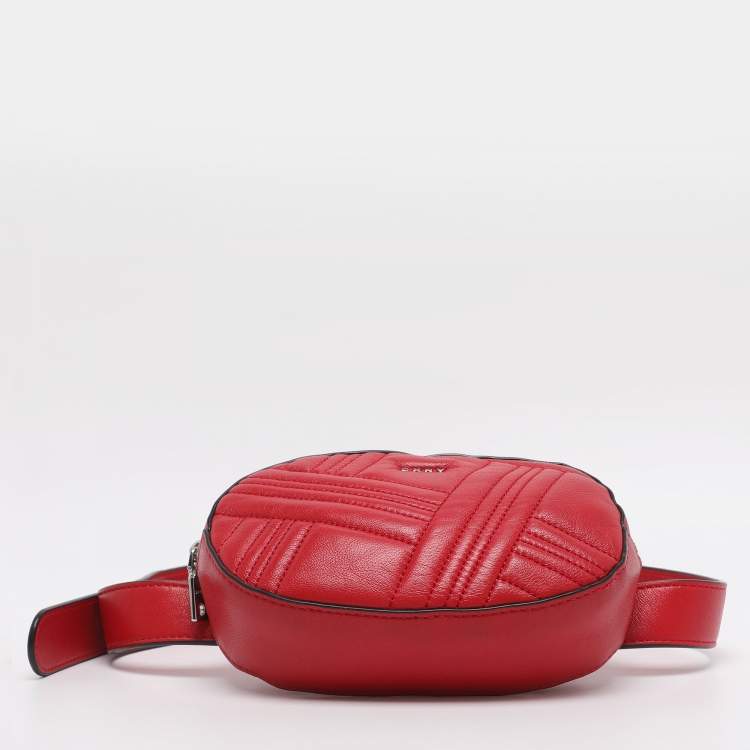 Pre Owned DKNY Red Leather Belt Bag