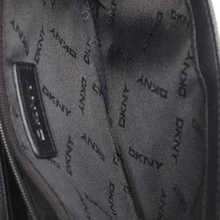 Pre Owned DKNY Flap Silver Leather Wallet On Chain