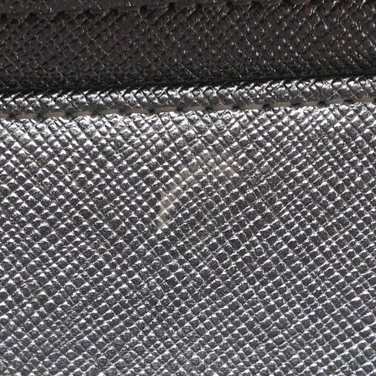 Pre Owned DKNY Flap Silver Leather Wallet On Chain