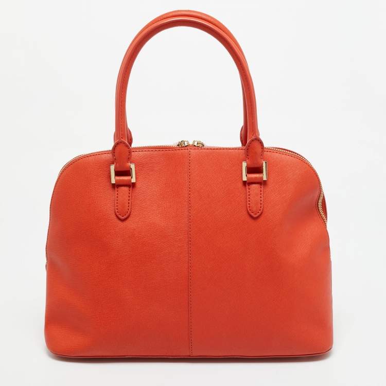 مملوكة مسبقًا حقيبة DKNY ساتشيل جلد برتقالي دوم