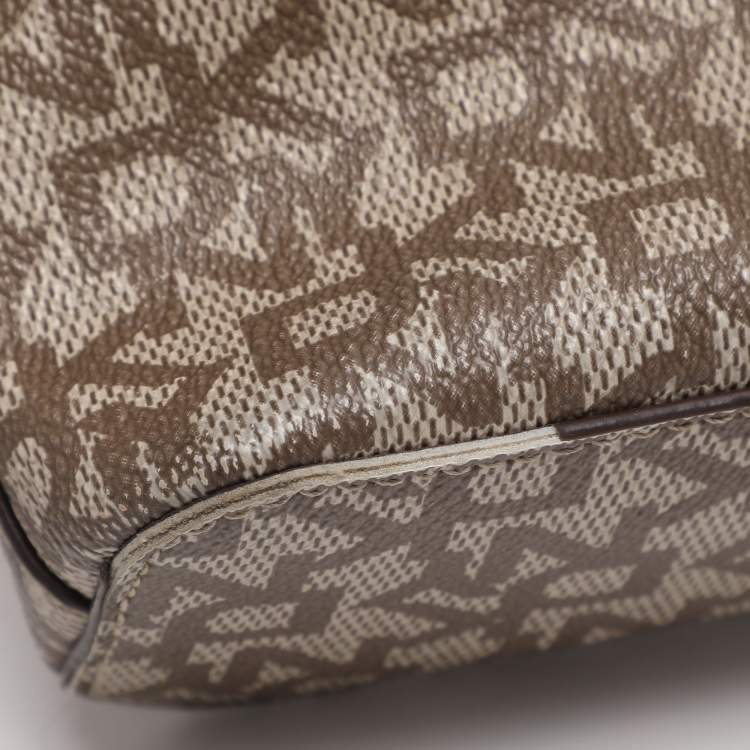 Pre Owned DKNY Brown/Beige Signature Coated Canvas Dome Crossbody Bag