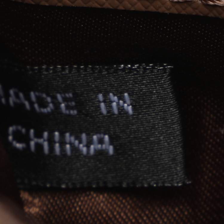 Pre Owned DKNY Blue Croc Embossed Leather Trifold Wallet