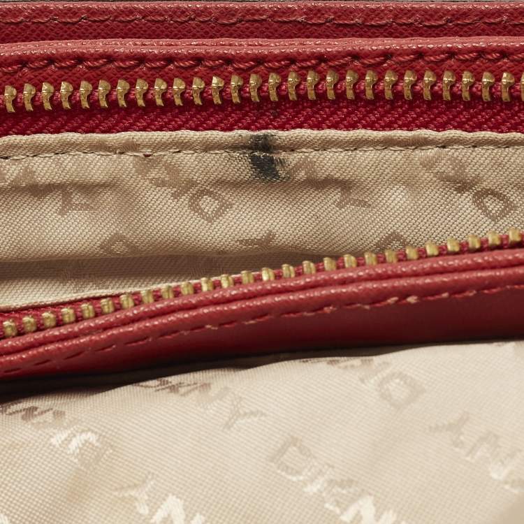 Pre Owned DKNY Bryant Park Red Leather Flap Crossbody Bag