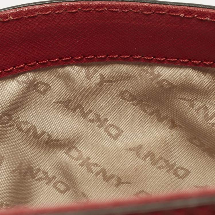 Pre Owned DKNY Bryant Park Red Leather Flap Crossbody Bag