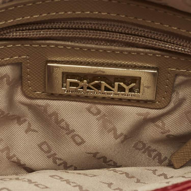 Pre Owned DKNY Bryant Park Red Leather Flap Crossbody Bag