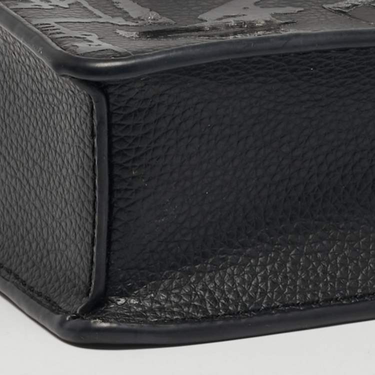 Pre Owned DKNY Elissa North South Black Leather Crossbody Bag