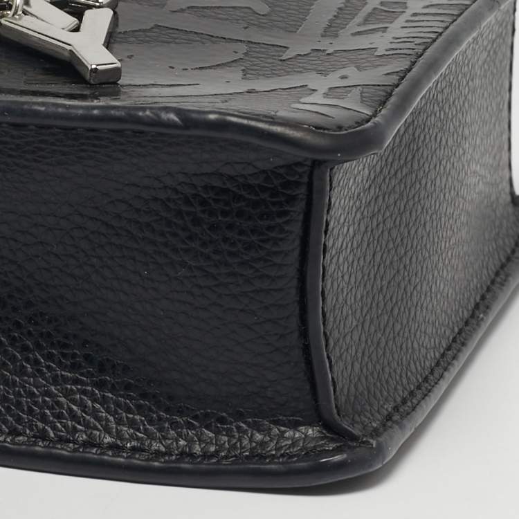 Pre Owned DKNY Elissa North South Black Leather Crossbody Bag