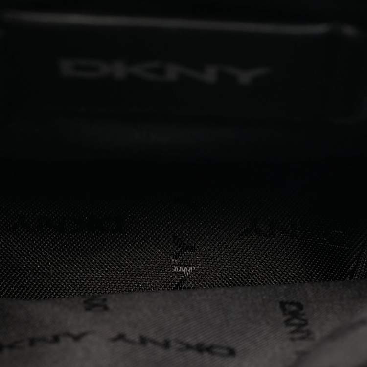 Pre Owned DKNY Elissa North South Black Leather Crossbody Bag