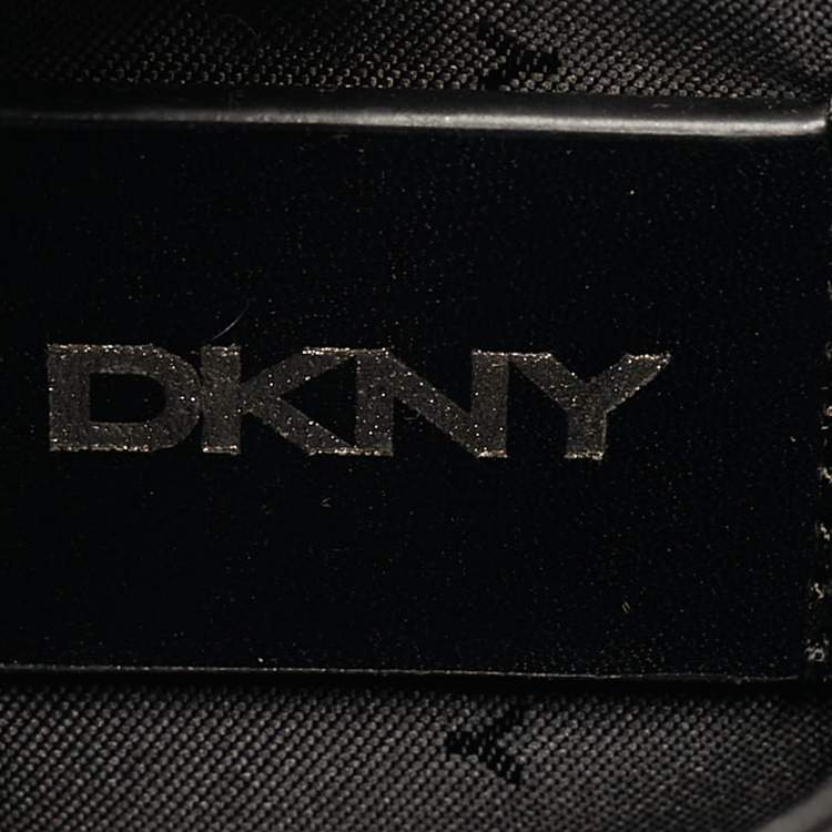 Pre Owned DKNY Elissa North South Black Leather Crossbody Bag
