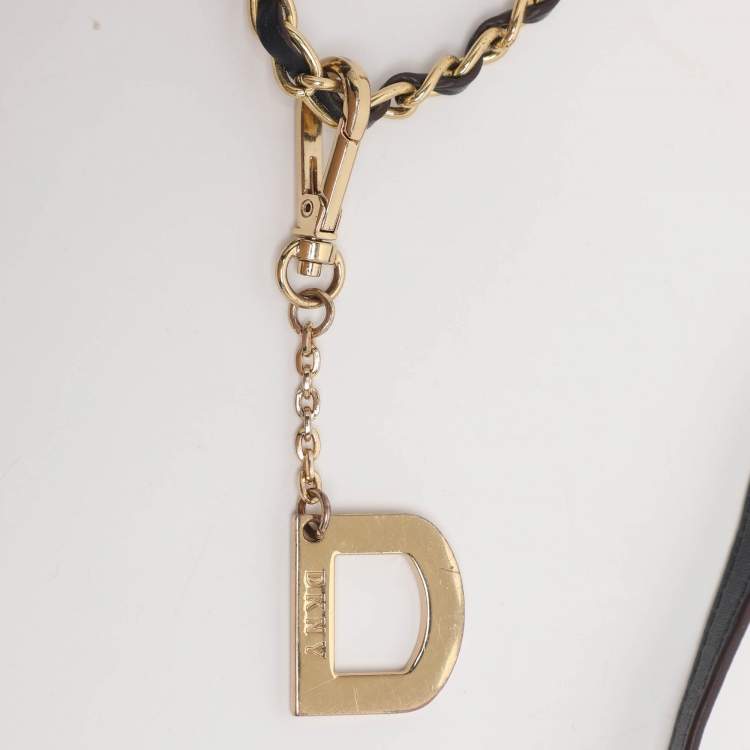 Pre Owned Dkny Navy Blue Quilted Leather Crossbody Bags