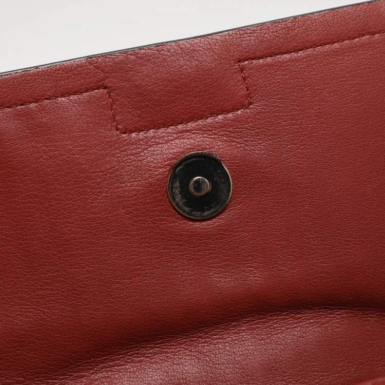 Pre Owned DKNY Gansevoort Brique Red Quilted Leather Shoulder Bag