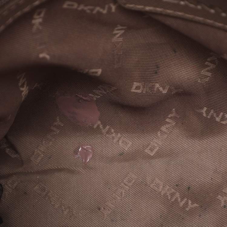 Pre Owned Dkny Chelsea Orange Leather Crossbody Bag