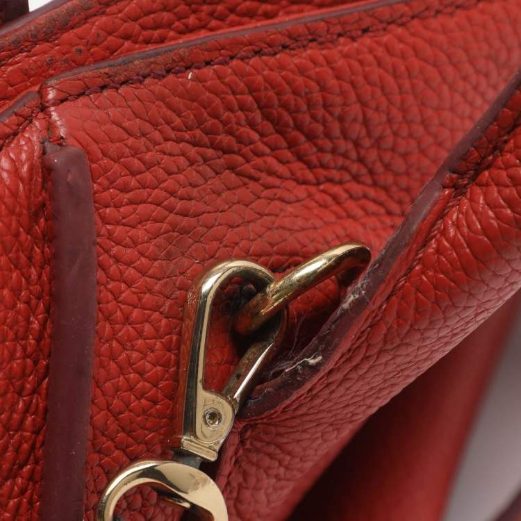 Pre Owned Dkny Chelsea Orange Leather Crossbody Bag