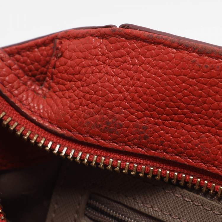 Pre Owned Dkny Chelsea Orange Leather Crossbody Bag