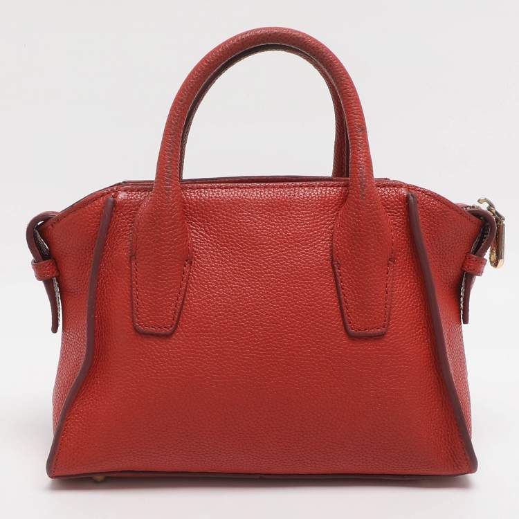 Pre Owned Dkny Chelsea Orange Leather Crossbody Bag