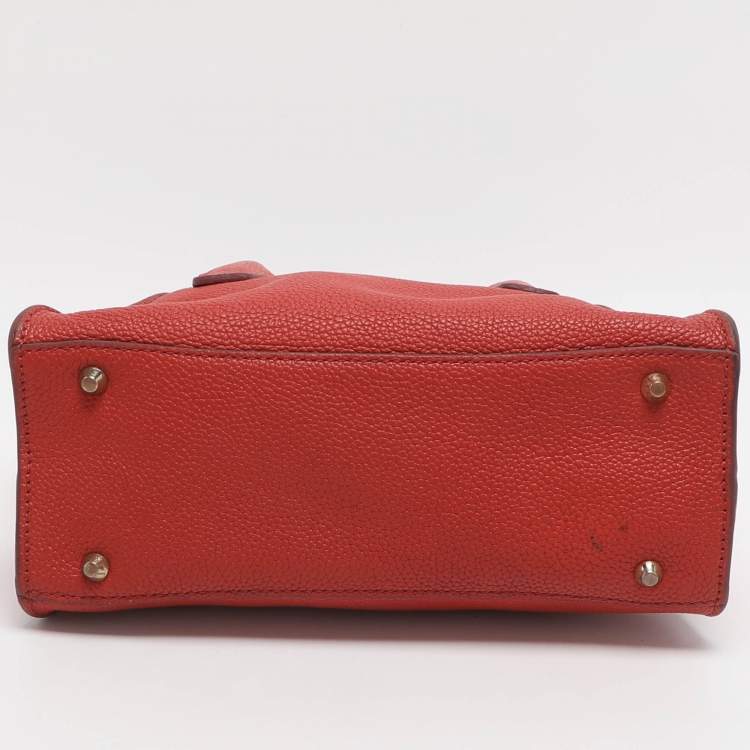 Pre Owned Dkny Chelsea Orange Leather Crossbody Bag