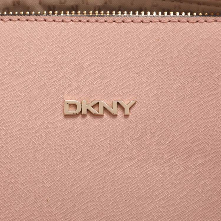 Pre Owned Dkny Bryant Park Blush Pink Saffiano Leather Shopper Tote