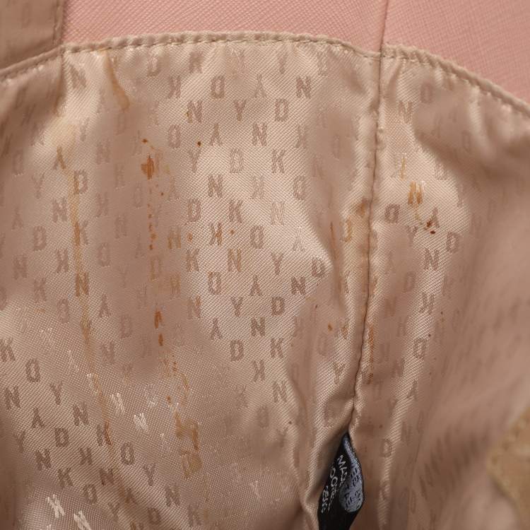 Pre Owned Dkny Bryant Park Blush Pink Saffiano Leather Shopper Tote