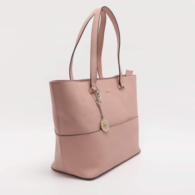 Pre Owned Dkny Bryant Park Blush Pink Saffiano Leather Shopper Tote