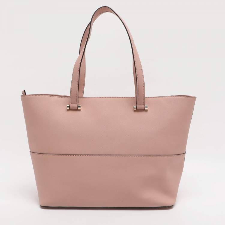 Pre Owned Dkny Bryant Park Blush Pink Saffiano Leather Shopper Tote