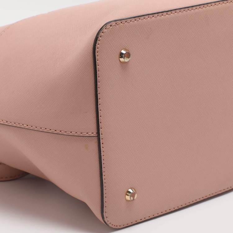 Pre Owned Dkny Bryant Park Blush Pink Saffiano Leather Shopper Tote