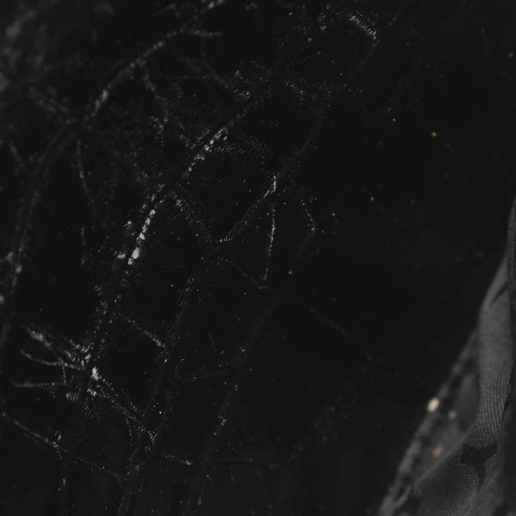 Pre Owned Dkny Black Croc Embossed Leather Crossbody Bags