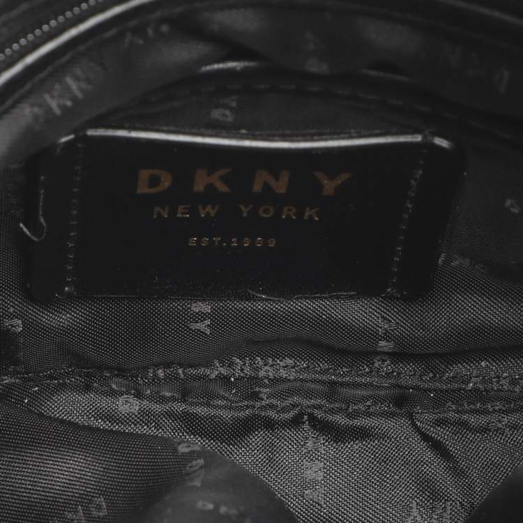 مملوكة مسبقًا DKNY Paige Black Leather Satchel