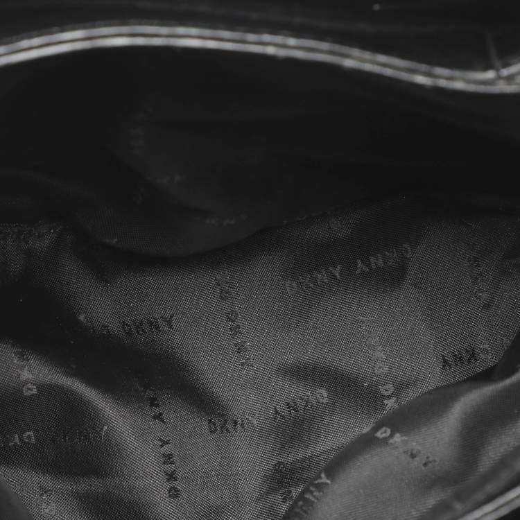 مملوكة مسبقًا DKNY Paige Black Leather Satchel