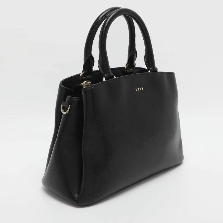 مملوكة مسبقًا DKNY Paige Black Leather Satchel