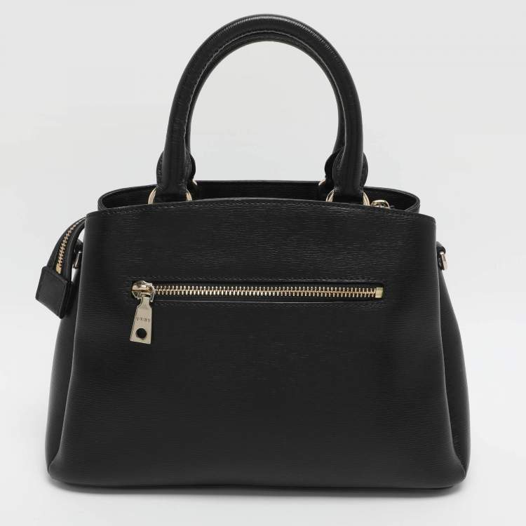 مملوكة مسبقًا DKNY Paige Black Leather Satchel