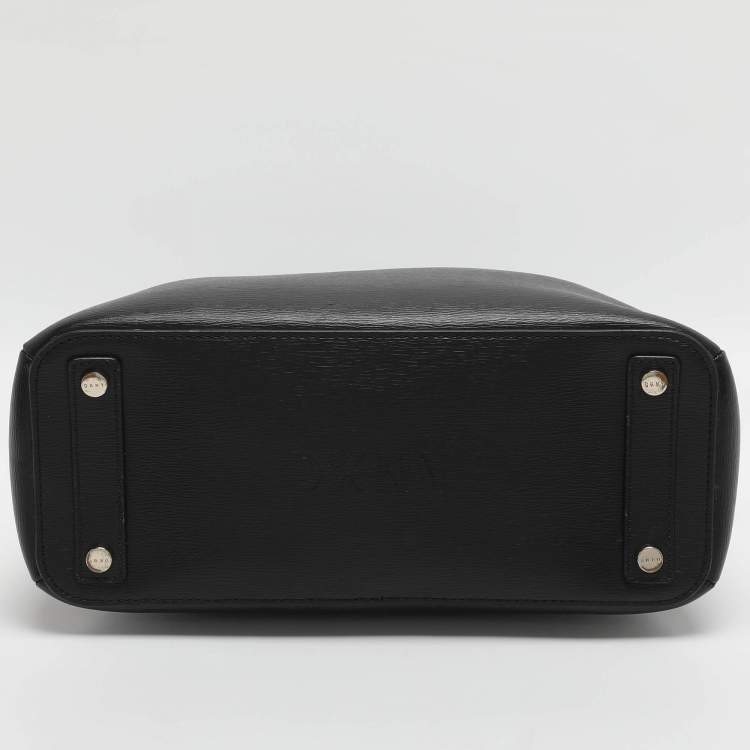 مملوكة مسبقًا DKNY Paige Black Leather Satchel