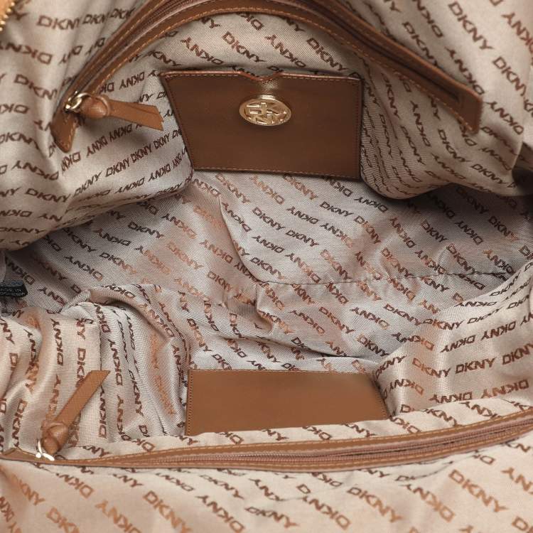 Pre Owned DKNY Brown Leather Satchel