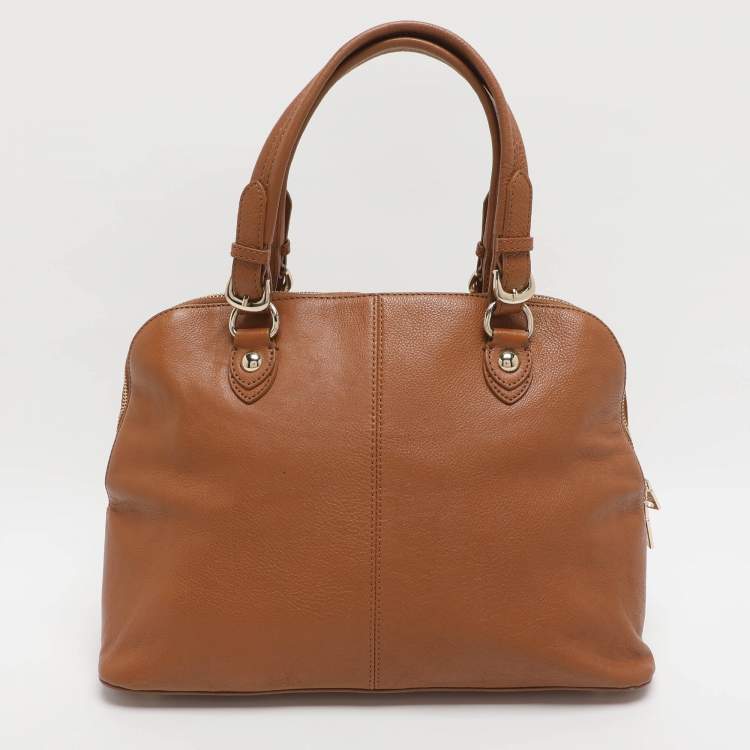 Pre Owned DKNY Brown Leather Satchel