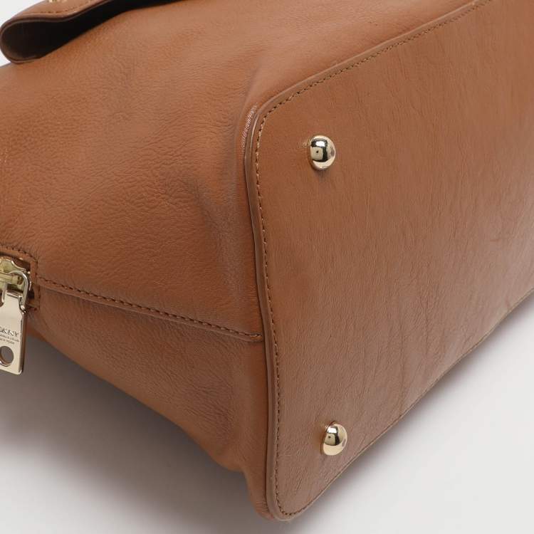 Pre Owned DKNY Brown Leather Satchel