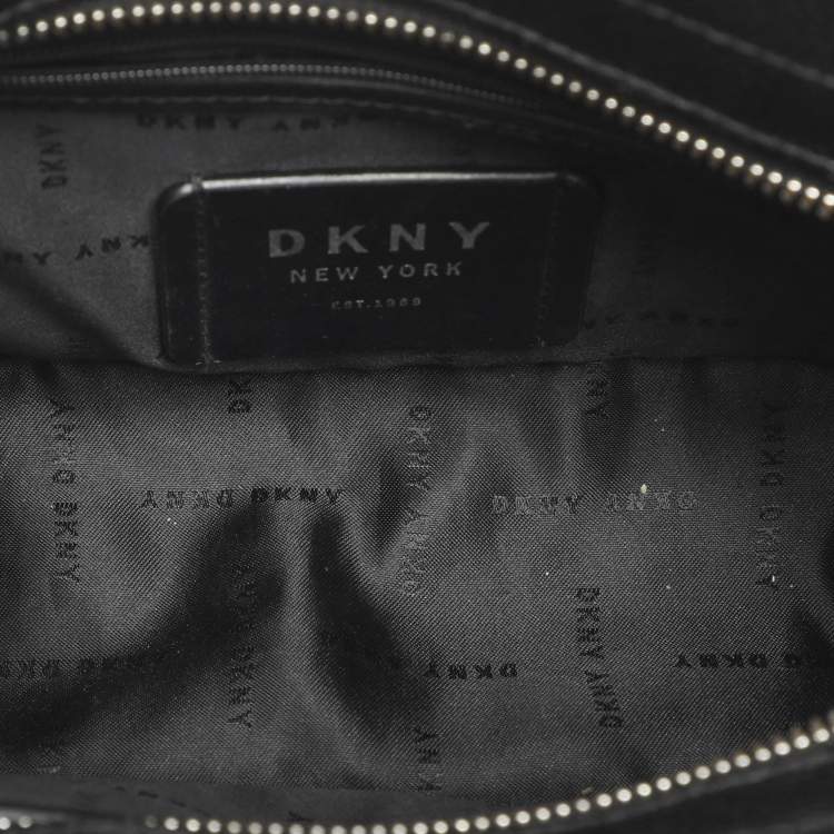 Pre Owned DKNY Elissa Black Leather Satchel
