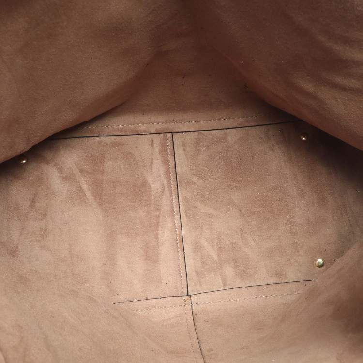 Pre Owned Dkny Dark Khaki Saffiano Leather Tote