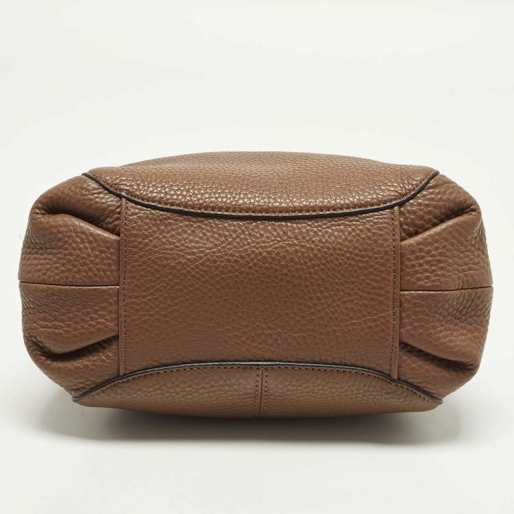 Pre Owned Dkny Brown Leather Chain Shoulder Bag