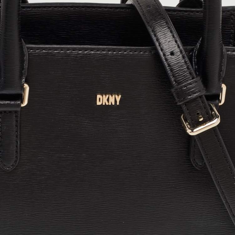 Pre Owned DKNY Bryant Black Leather Shopper Tote