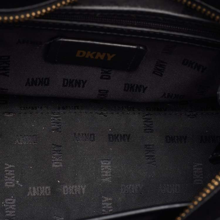 Pre Owned DKNY Bryant Black Leather Shopper Tote