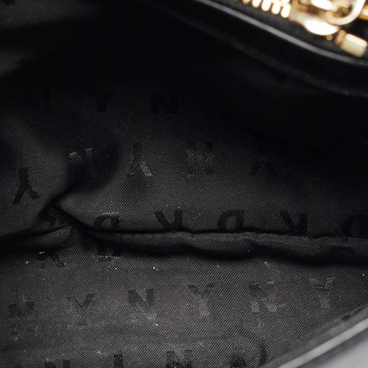 Pre Owned Dkny Bryant Park Black Leather Bucket Bag