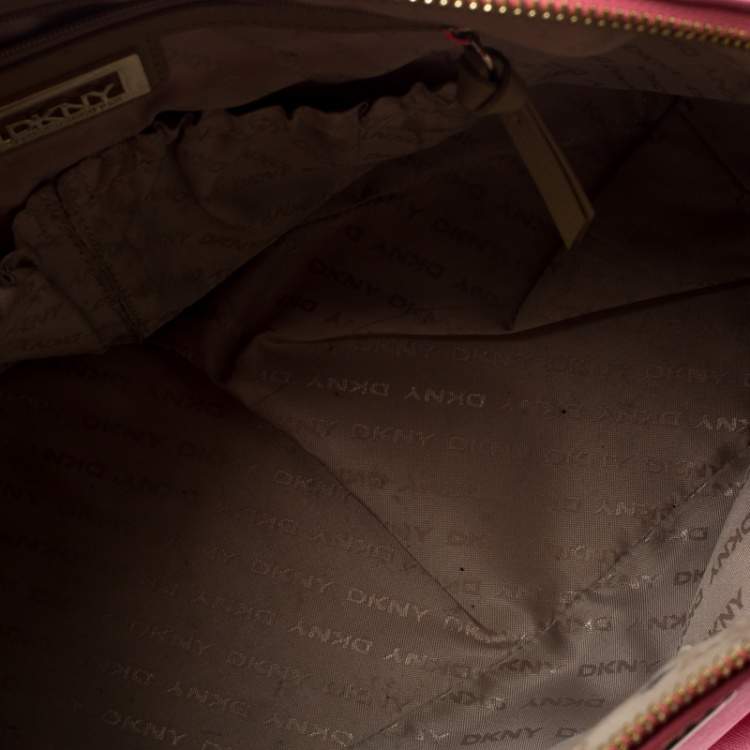 Pre Owned DKNY Pink Leather Dome Satchel