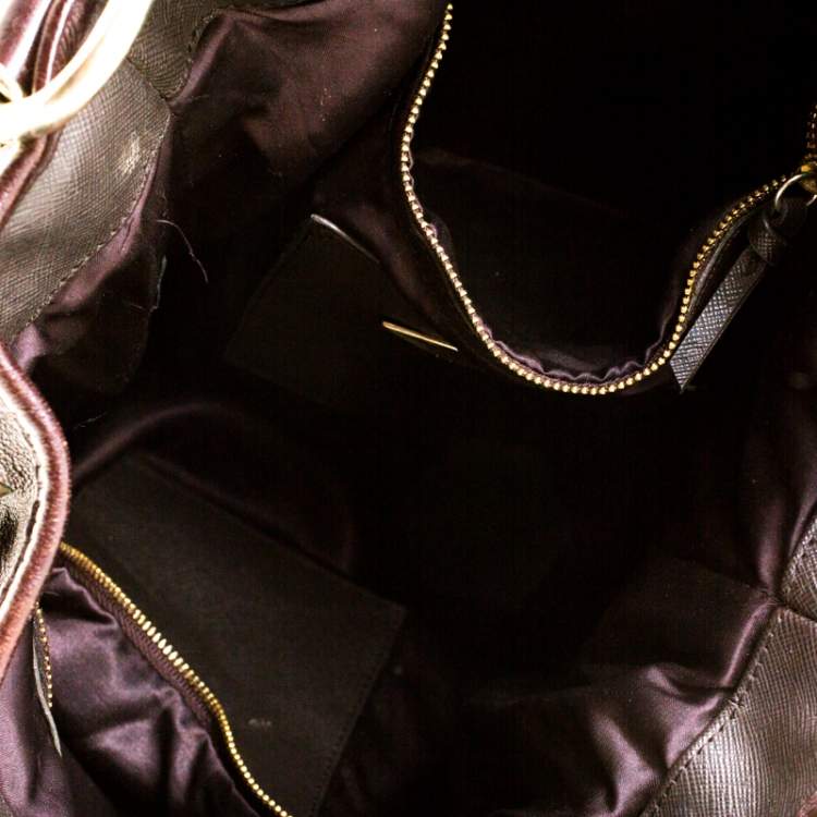 Pre Owned DKNY Dark Brown  Leather Hobo 