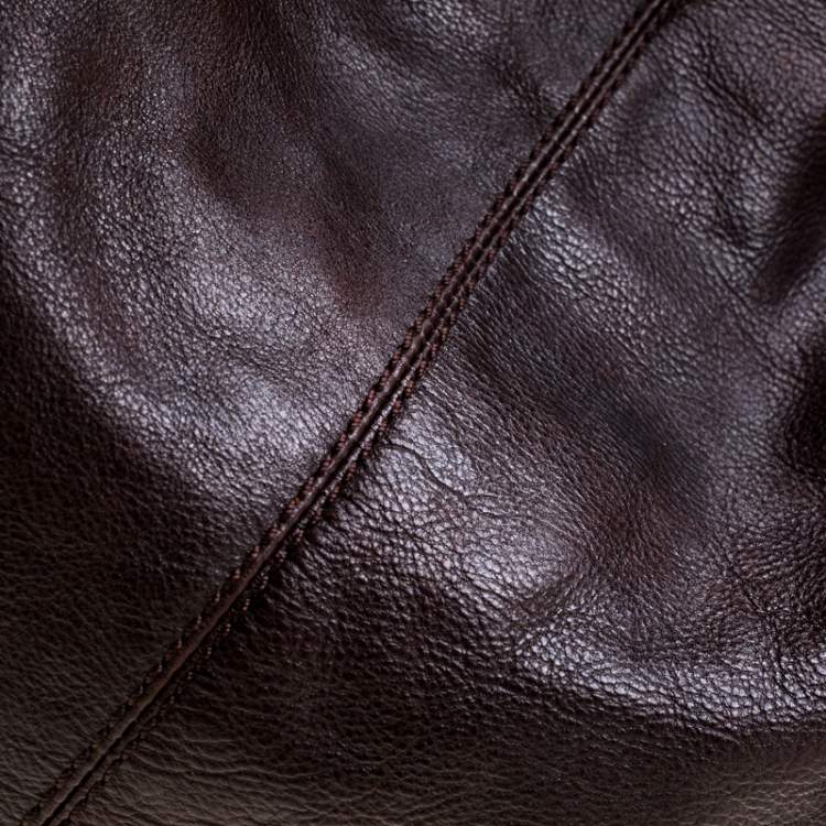 Pre Owned DKNY Dark Brown  Leather Hobo 