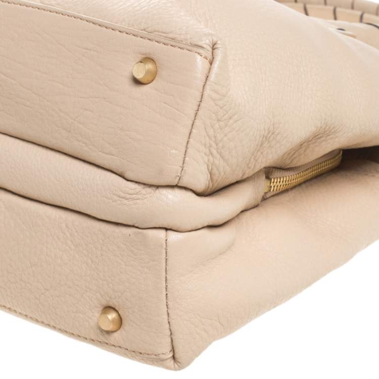 Pre Owned Dkny Beige Leather Satchel
