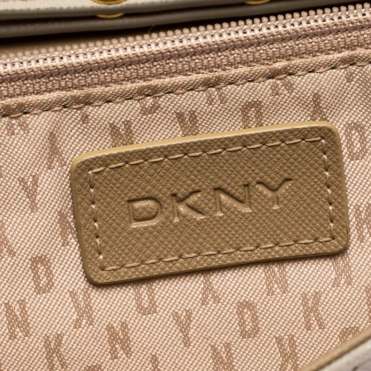 Pre Owned DKNY Beige Leather Wallet On Chain