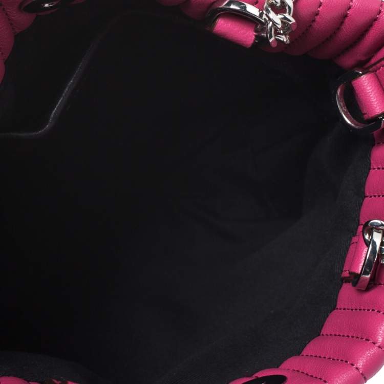 Pre Owned DKNY Fuchsia Leather Satchel