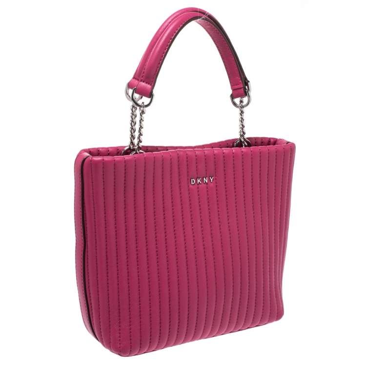 Pre Owned DKNY Fuchsia Leather Satchel