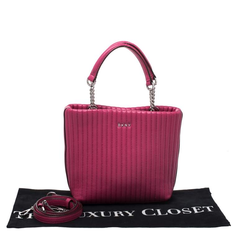 Pre Owned DKNY Fuchsia Leather Satchel